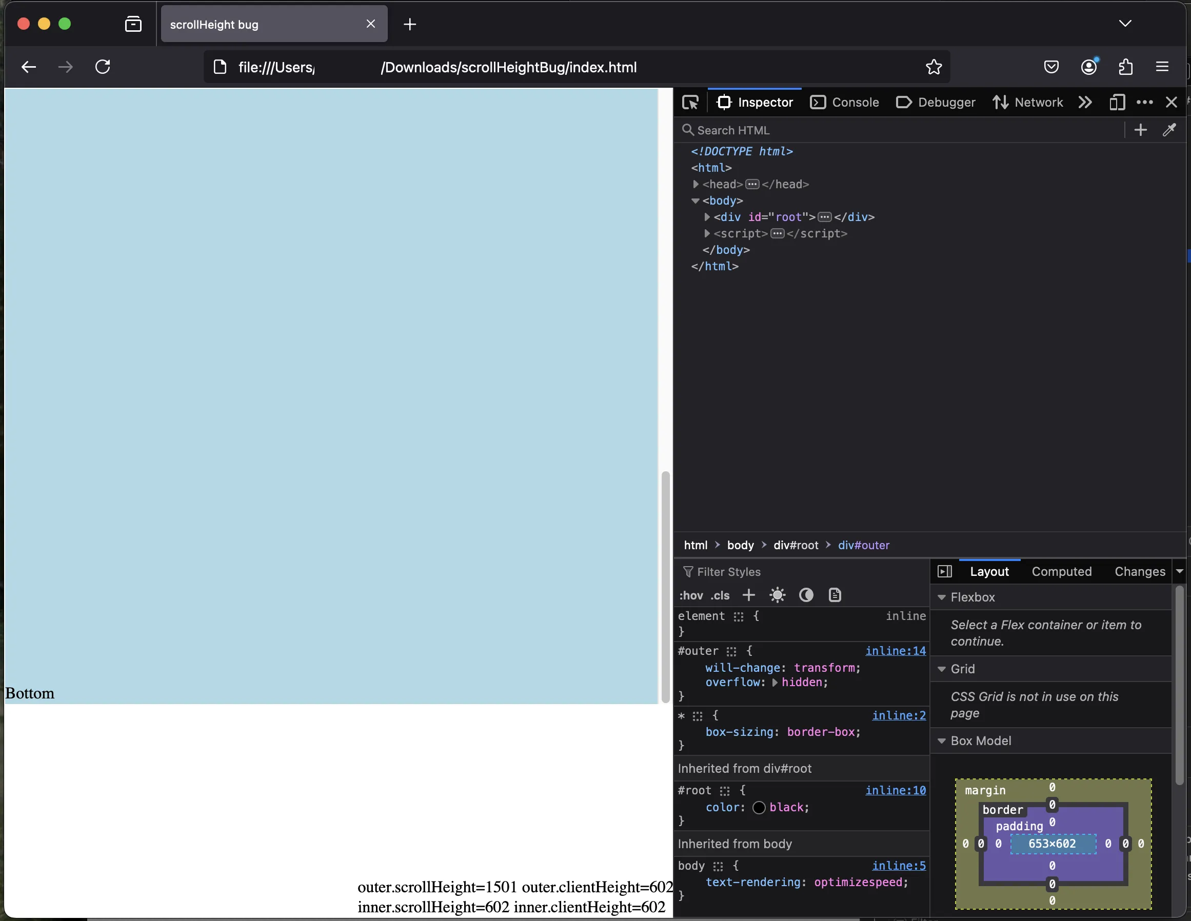 repros in Firefox