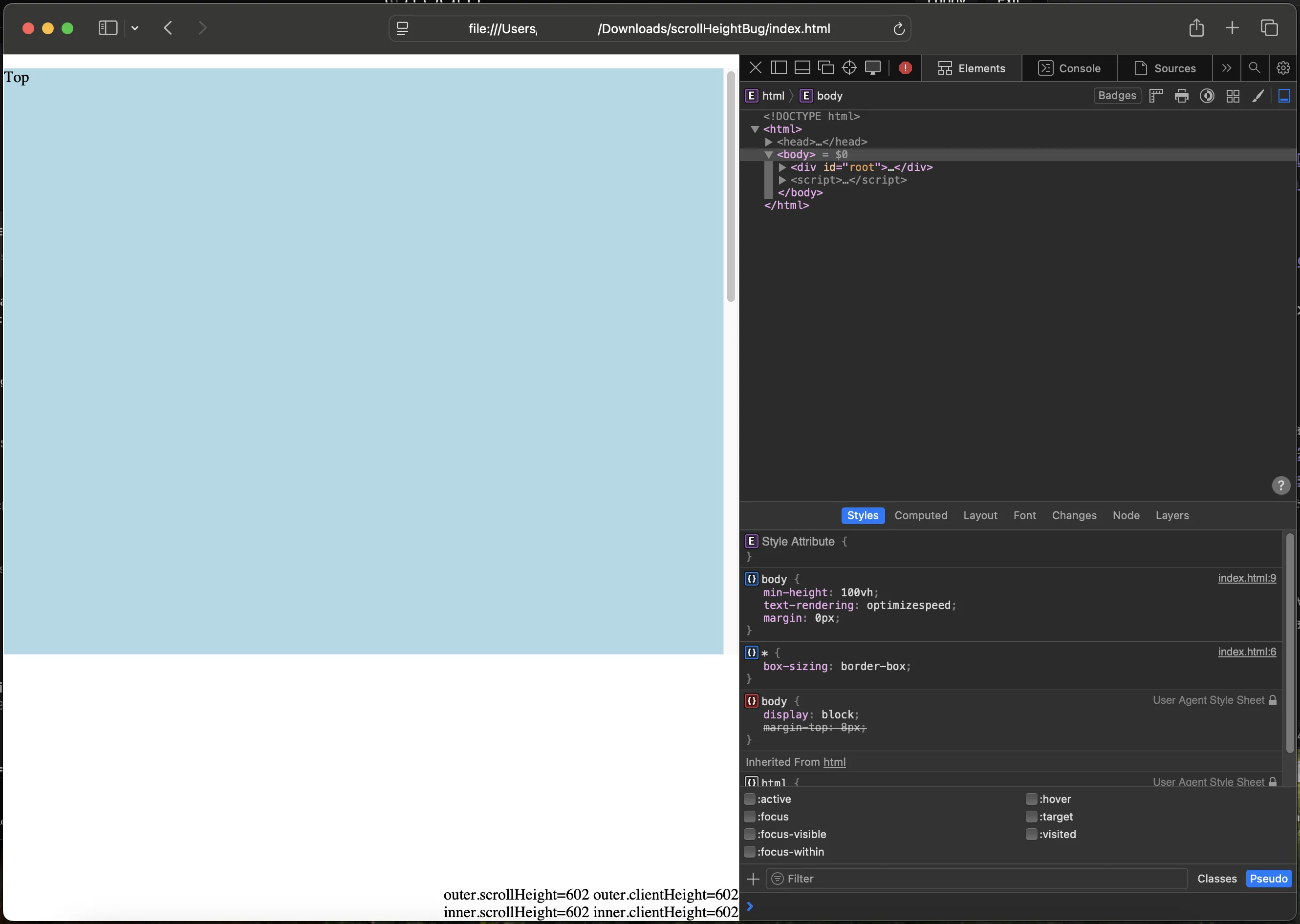 doesn't repro in Safari